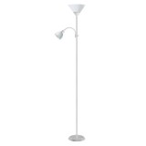 Lampa de podea Platinet PFLF066W, E27 si E14, 180cm, metal si plastic, alba