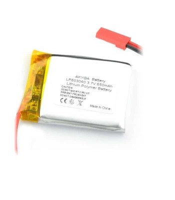 Acumulator Lithium Poliymer 06039 650mAh 1S 3.7V fir cu conector JST-BEC 40x30x6mm AKYGA Battery foto
