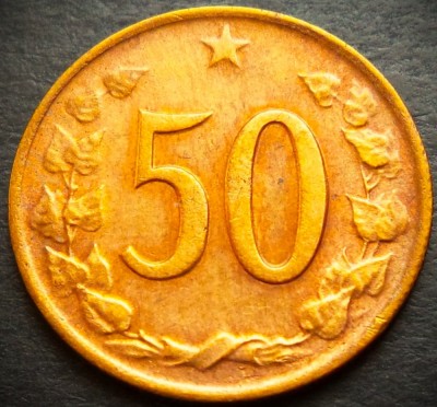 Moneda 50 HALERU - RS CEHOSLOVACIA, anul 1965 * cod 3225 foto