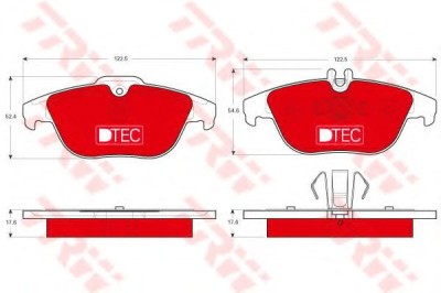 Set placute frana,frana disc MERCEDES C-CLASS (W204) (2007 - 2014) TRW GDB1738DTE foto