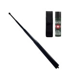Cumpara ieftin Set baston telescopic din otel si spray paralizant , 110 ml, negru, 77 cm, 4 sectiuni , husa inclusa