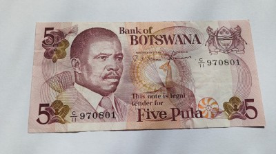 Botswana-5 Pula ND foto