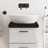 vidaXL Blat de baie, maro &icirc;nchis, 40x60x(2-6) cm, lemn masiv tratat