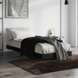 VidaXL Cadru de pat, negru, 75x190 cm, lemn prelucrat