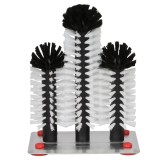 Perie spălat pahare cu bază metalică - 2 x 18 cm + 1 x 25 cm