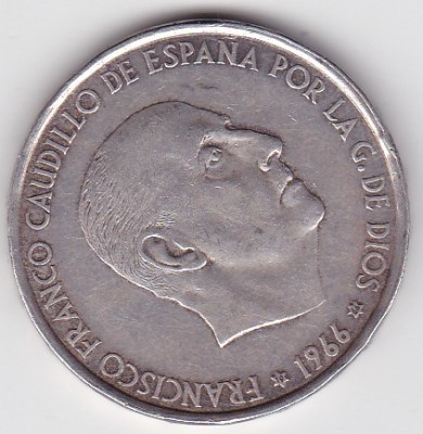 SPANIA 100 PESETAS 1966 foto