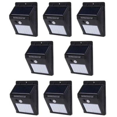 Set 8 lampi solare, FOXMAG24, 30 de LED, senzor de miscare, 0.55W foto