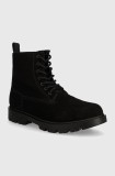 BOSS cizme din piele intoarsa Adley barbati, culoarea negru, 50523893