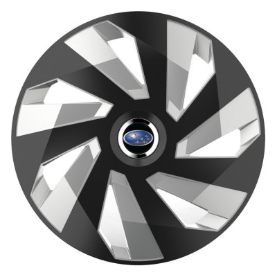 Set 4 Capace Roti, potrivite jantelor de R15, pentru Subaru, model vector black and silver foto
