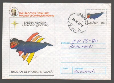 CPIB 20391 PLIC INTREG POSTAL - BALENA NEAGRA, EMIL RACOVITA foto