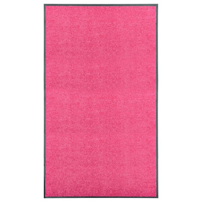 vidaXL Covoraș de ușă lavabil, roz, 90 x 150 cm foto
