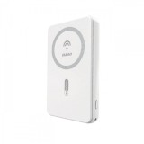 Baterie Externa Wireless Dudao K14S, 5000mAh, 20W, QC + PD + QI, 1 x QI - 1 x USB-A - 1 x USB-C, Alba