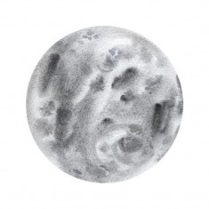 Sticker decorativ Luna, Multicolor, 55 cm, 5431ST