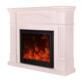 Semineu electric Atena alb, Efect 3D, Telecomanda