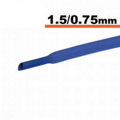Tub termocontractibil albastru 1.5mm/ 0.75mm 0.5m