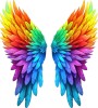 Sticker decorativ, Aripi, Albastru, 63 cm, 1303STK-6