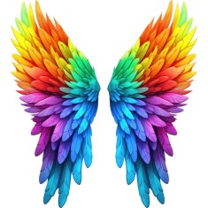 Sticker decorativ, Aripi, Albastru, 63 cm, 1303STK-6