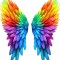 Sticker decorativ, Aripi, Albastru, 63 cm, 1303STK-6