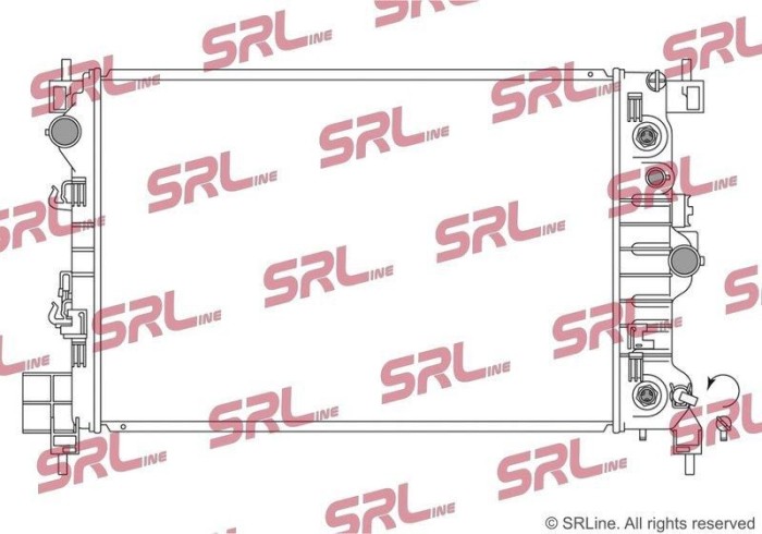Radiator Opel Mokka/Mokka X 12-, motor: 1.8, 580x385x26, SRLine, Aluminiu/ Plastic brazat, 1300341; 1300356