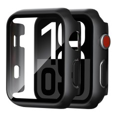 Husa + folie Apple Watch 1 42mm Asteroid GSM Defense, negru (Pachet 360&deg;)
