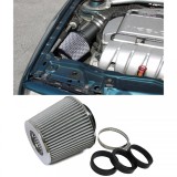 Filtru de aer sport performant &ndash; argintiu &ndash; conexiune universala de 60&ndash;76 mm Performance AutoTuning