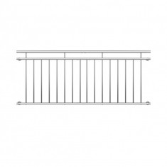 Balustrada balcon/terasa franceza, Inox, 90 x 225 cm