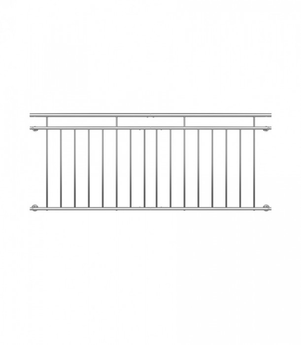 Balustrada balcon/terasa franceza, Inox, 90 x 225 cm