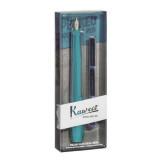 Pachet Stilou Kaweco Perkeo Breezy Teal F, 3 rezerve