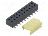 Conector şiruri pini mamă 20 pini 1,27mm gold flash SMT SAMTEC