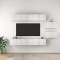 Set dulapuri TV, 8 piese, alb, lemn prelucrat