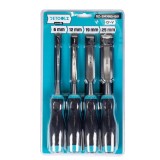 Set 4 dalti pentru lemn Cr-V 6/12/19/25 mm, Detoolz