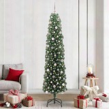 VidaXL Brad de Crăciun artificial Verde 240 cm PVC și oțel și plastic 3394971