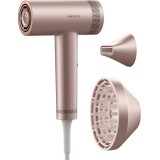 Uscator de par Philips Seria 8000 BHD837/10, tehnologie ThermoShield Advanced, ingrijire cu ioni, 3 setari de viteza, 7 setari de temperatura, difuzor