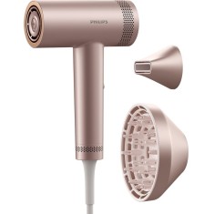Uscator de par Philips Seria 8000 BHD837/10, tehnologie ThermoShield Advanced, ingrijire cu ioni, 3 setari de viteza, 7 setari de temperatura, difuzor