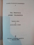 SCRIERI FILOSOFICE ROMANESTI I , OPERE FILOSOFICE de TITU MAIORESCU ,