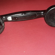 Receptor telefon vechi de colectie-ebonita/bachelita,model militar,RAR,T.GRAT