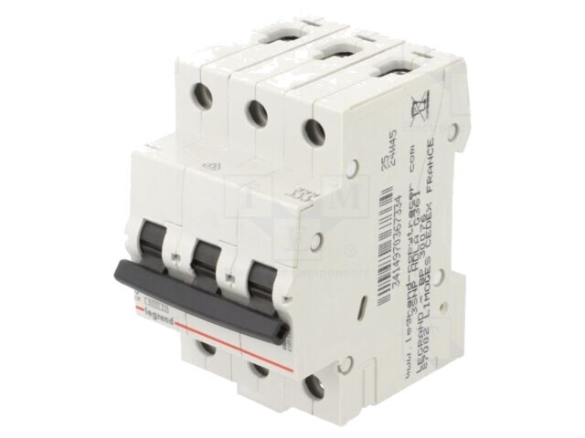 &Icirc;ntrerupător Supracurent LEGRAND RX3 B25A 3P 25A 400VAC Poli: 3 Caracteristică B