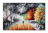 Cumpara ieftin Tablou indragostiti gigant pictat manual dormitor, living, Impreuna pentru totdeauna, 150x100cm ulei pe panza de in, cutit efect 3D