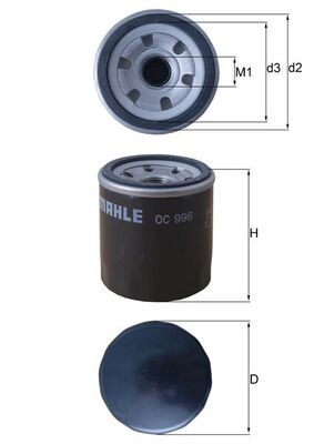 MAHLE OC 996 Filtru ulei
