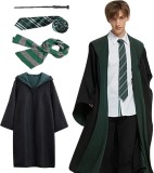 Costum de vrajitor Amycute, 4 piese, negru/verde, marimea S