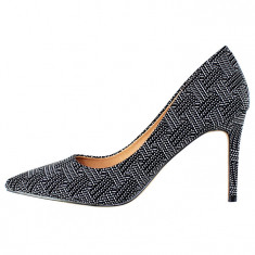 Pantofi cu toc dama - Azarey shoes negru/alb - Marimea 40