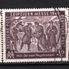 GERMANIA (ZONA SOVIETICA SI ALIATA) 1948 – TARG LEIPZIG, TIMBRE STAMPILATE, F127