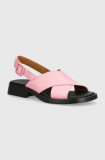 Camper sandale de piele Dana femei, culoarea roz, K201600-003