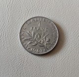 Franța - 1 franc (1961) monedă s345, Europa