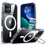 Husa MagSafe pentru Apple iPhone 17, ESR, Classic Hybrid Kickstand, Transparenta