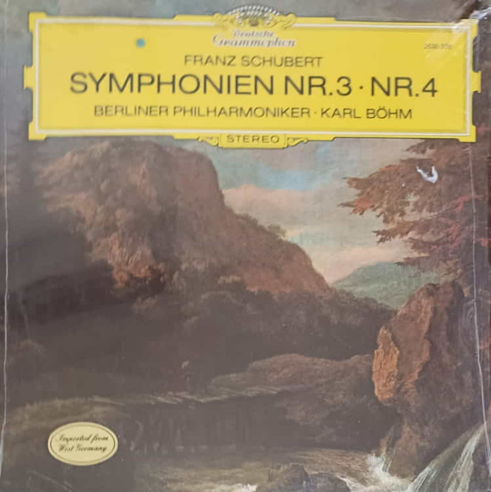 Disc vinil, LP. Symphonien Nr.3, Nr.4-Franz Schubert, Berliner Philharmoniker, Karl B&ouml;hm-240874
