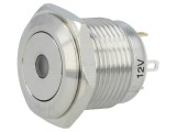 Comutator anti-vandalism ONPOW 2A/36VDC cu iluminare verde, IP65