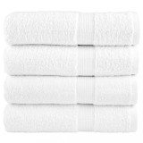 VidaXL Prosoape de duș premium SOLUND 4 buc alb 70x140cm 600 gsm