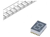 Afișaj LED 7 Segmente 7mm Galben 10mcd