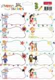 Set etichete școlare fete Tanex tls-727, meserii. 30 buc/set